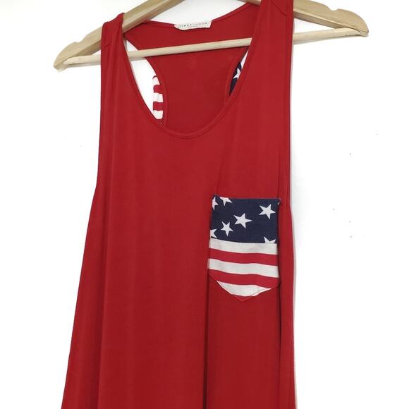First Look | Patriotic USA Red White Blue Back Bow Racerback Tank Dress - Picture 2 of 5